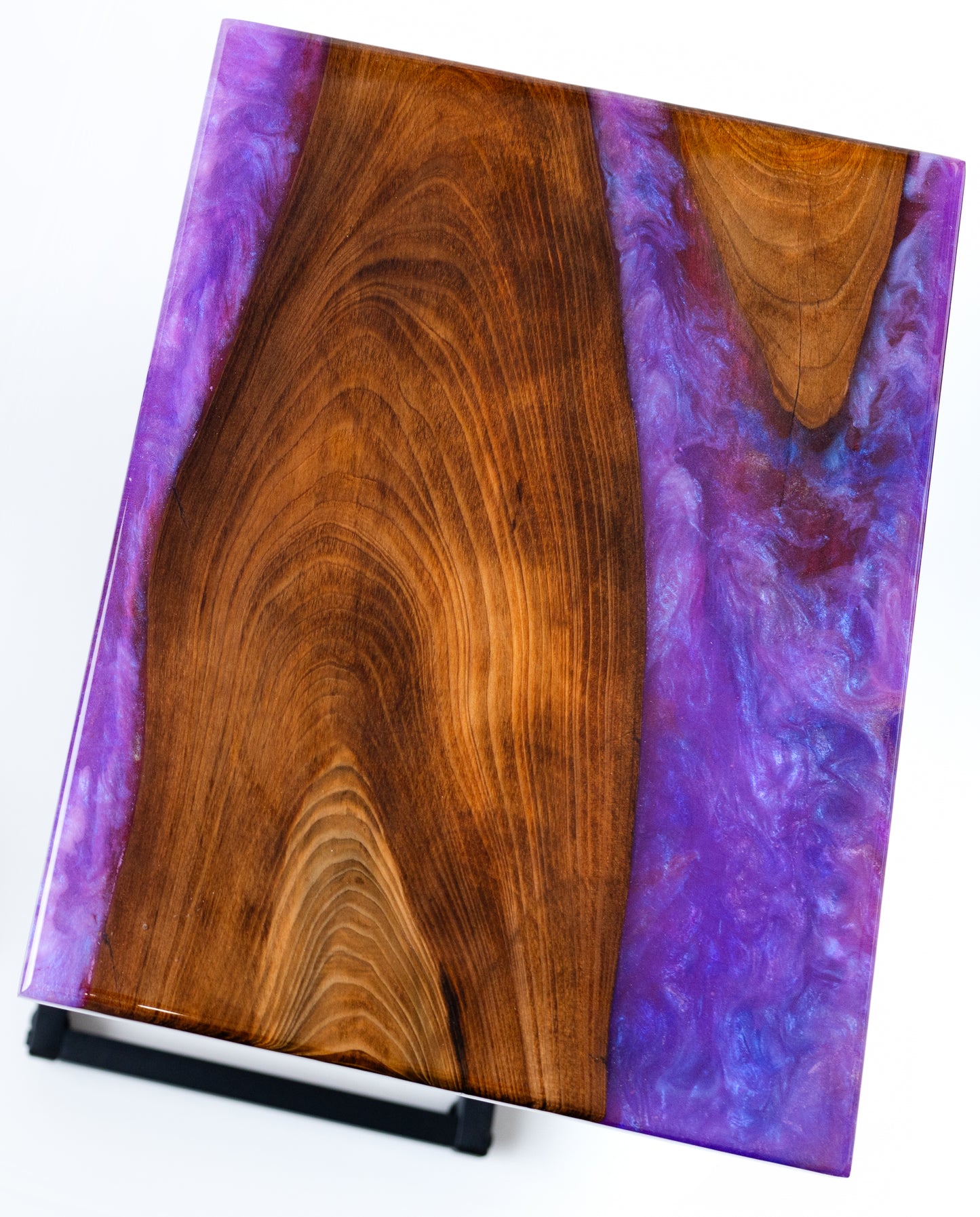 purple variations epoxy resin river-style c-tables