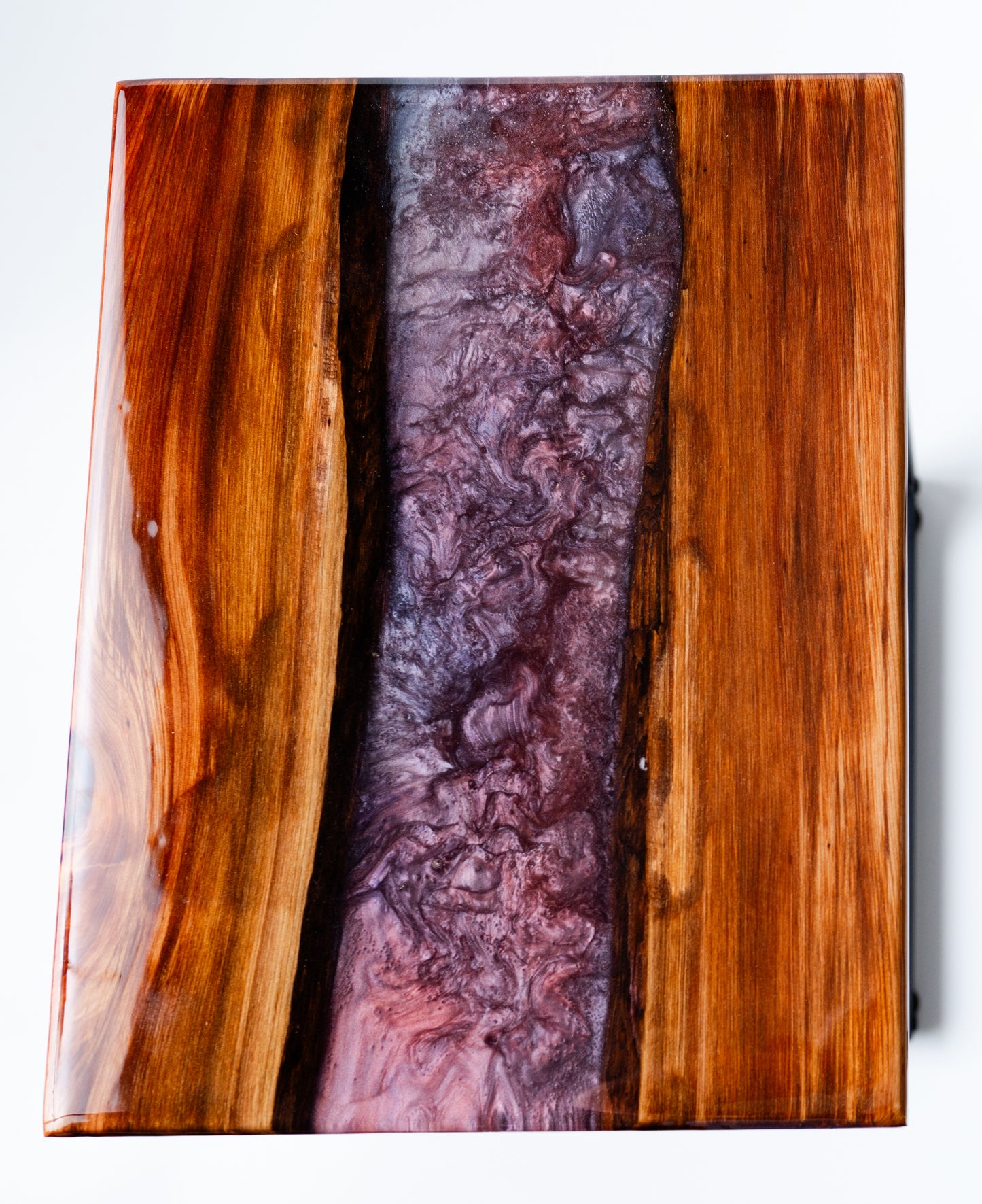 purple variations epoxy resin river-style c-tables