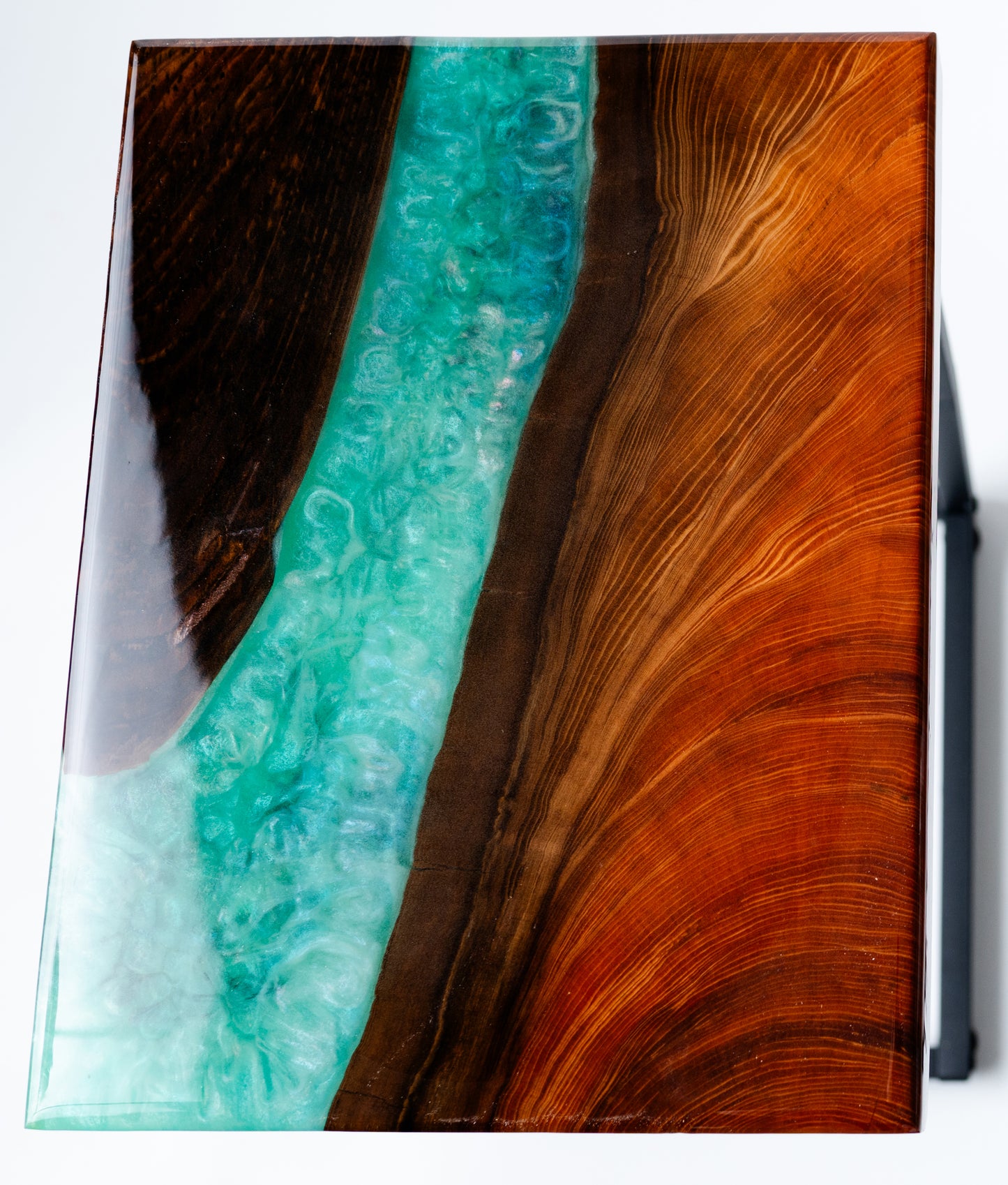 green variations epoxy resin river-style c-tables