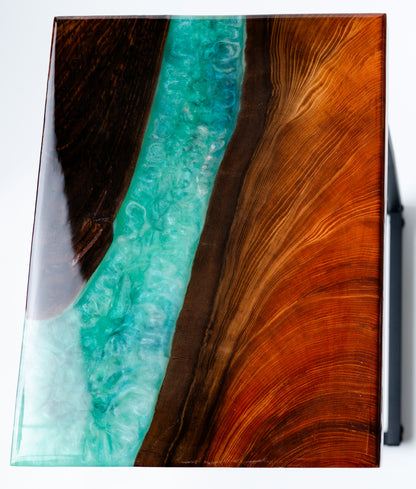 Green Variations Epoxy Resin River-Style C-Tables