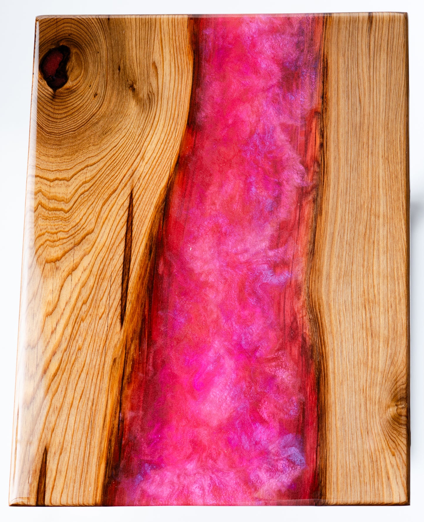 pink fuschia epoxy resin river-style c-tables