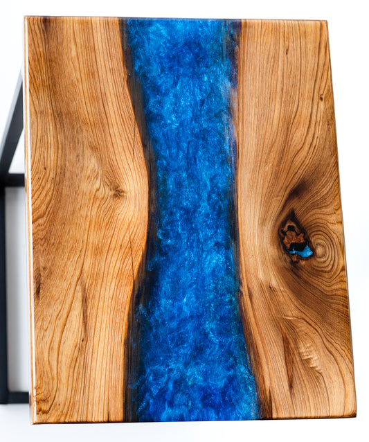 Deep Blue River-Style Epoxy Resin C-Tables