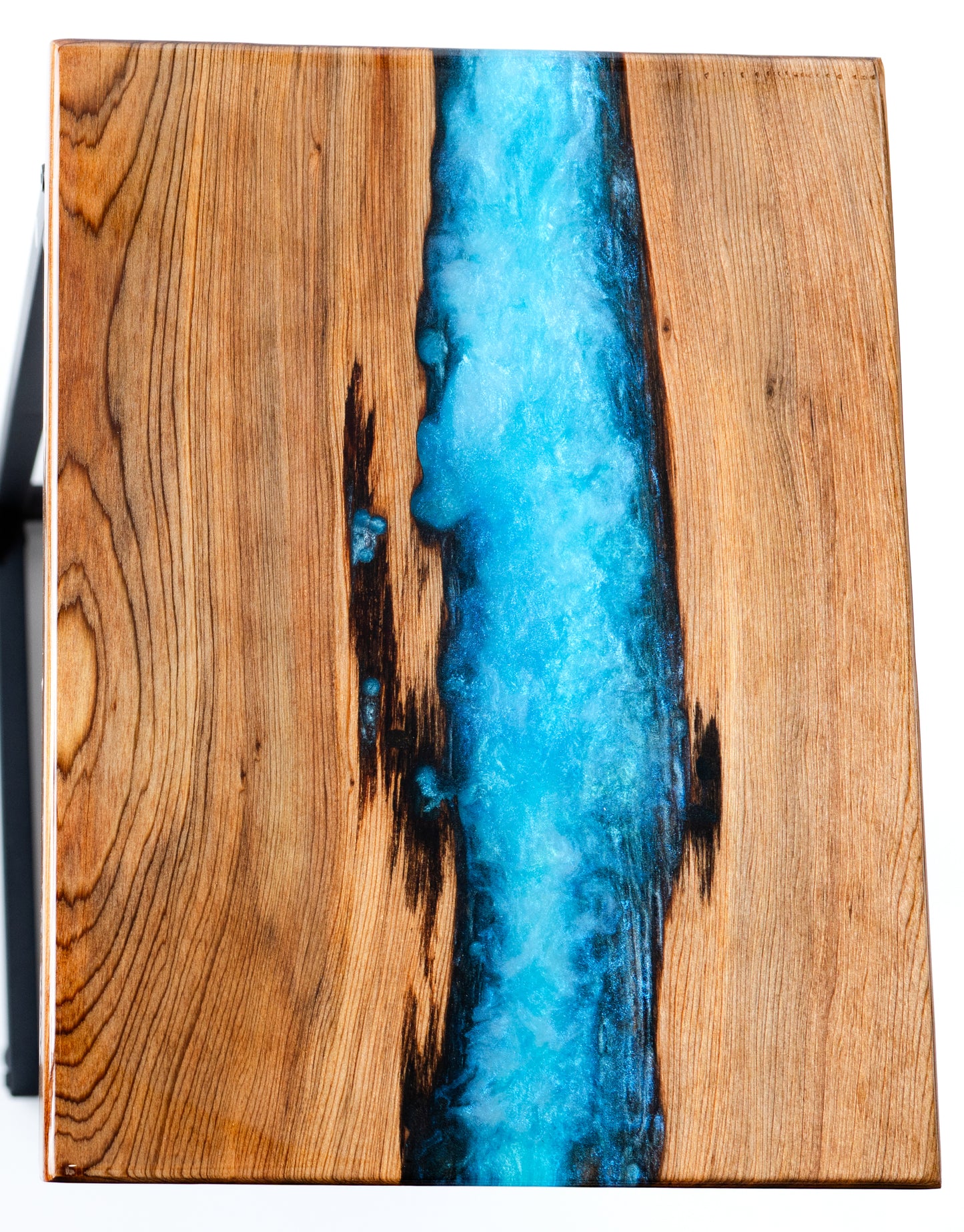 aqua blue ocean river-style epoxy c-table