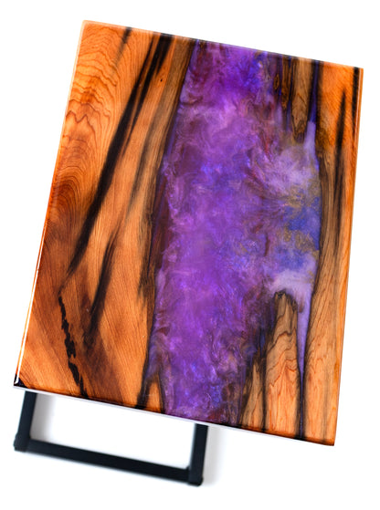 Purple Variations Epoxy Resin River-Style C-Tables